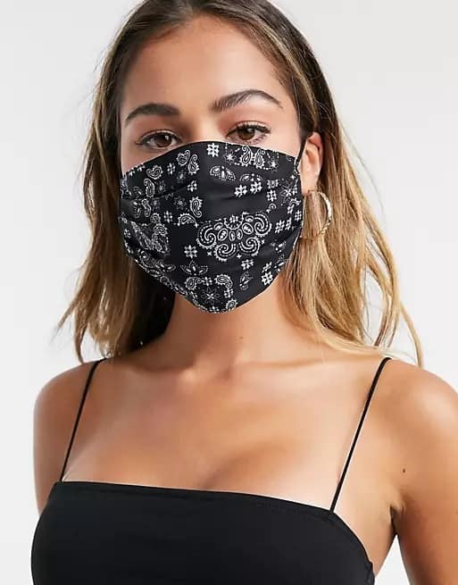 ASOS DESIGN 3 pack face covering in bandana print