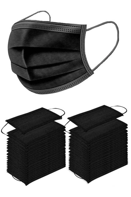 Black Disposable Surgical Mask