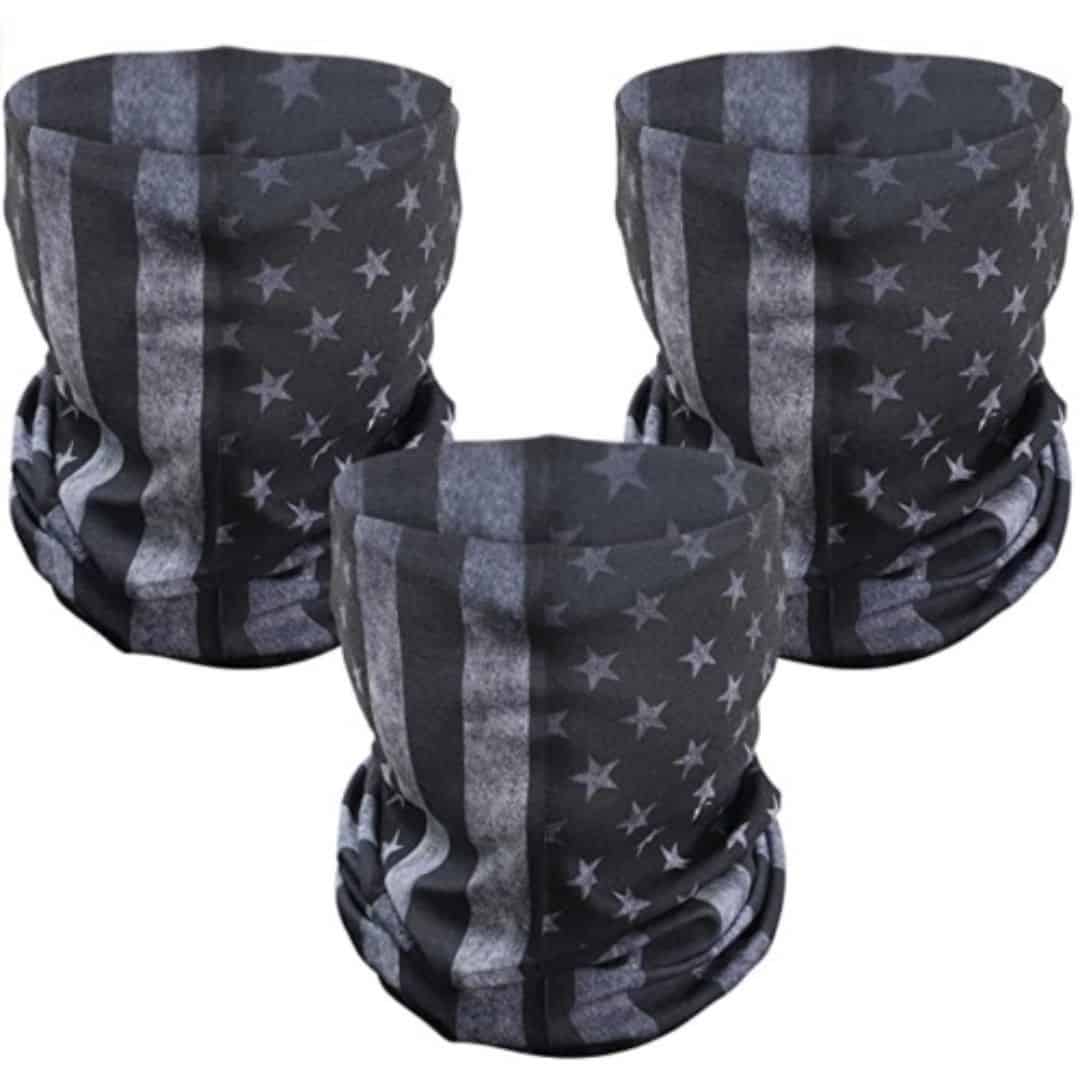 What does a black and gray American flag mask mean 1