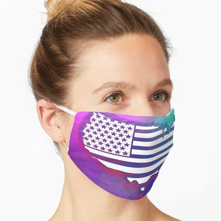 fun American flag masks
