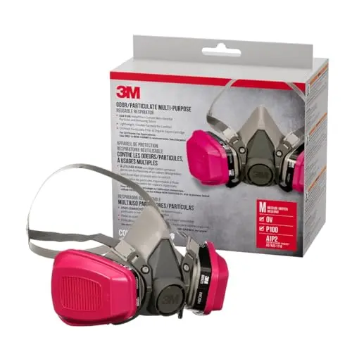 3M P100/OV respirator mask with organic vapor cartridges