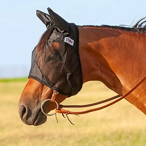 Cashel Quiet Ride fly mask designed for use under bridles during riding