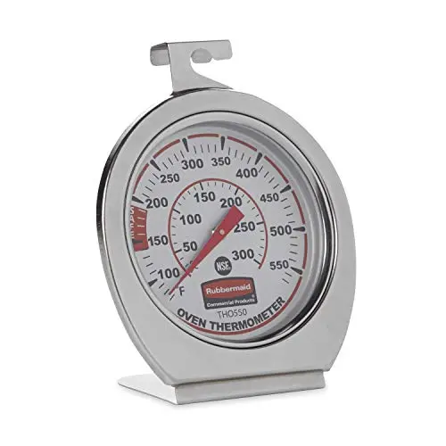 Rubbermaid analog oven thermometer with stainless steel construction