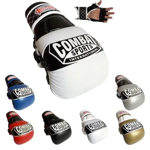 Combat Sports Max Strike MMA training gloves with hinged knuckle design