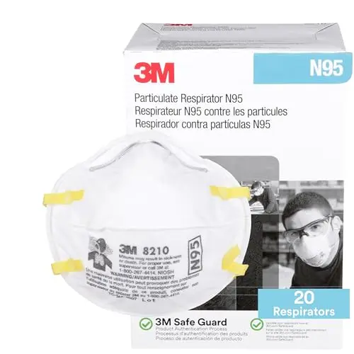 3M 8210 N95 disposable cup-style respirator