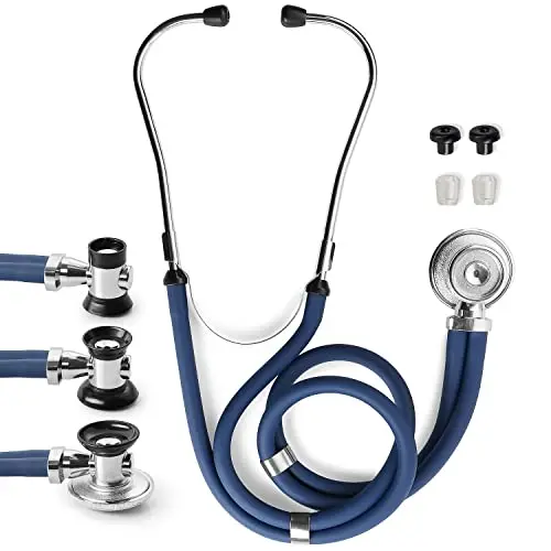 PrimaCare Sprague Rappaport style stethoscope in blue