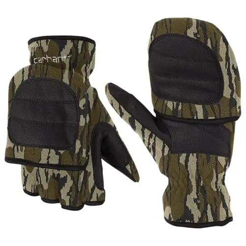 Carhartt flip mitt hunting gloves with magnetic closure
