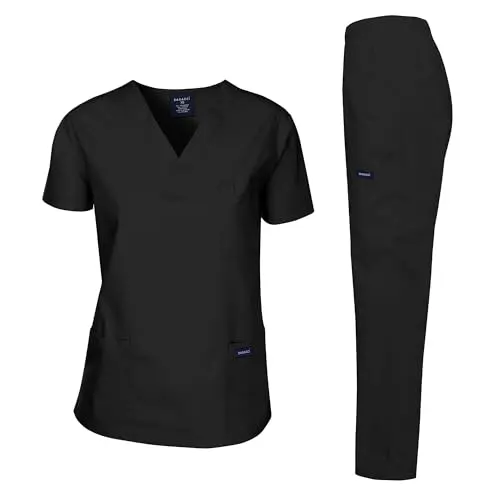 Dagacci unisex scrub set with multiple pockets and classic fit