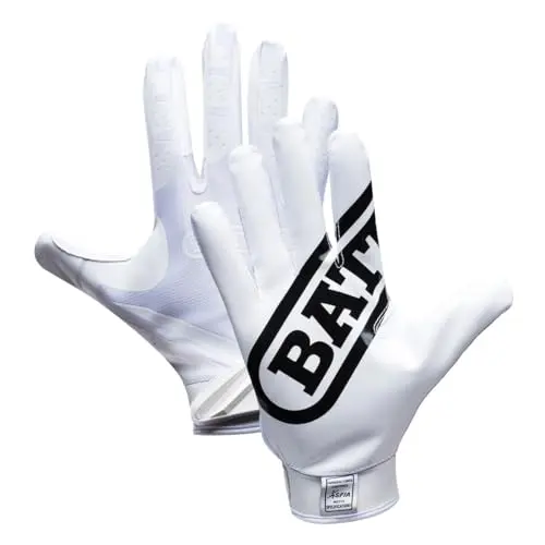 Battle Sports Double Threat football gloves with Ultra-Tack material and adjustable strap