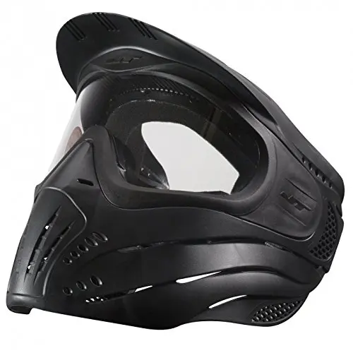 JT Premise paintball goggle mask with anti-fog lens and built-in visor