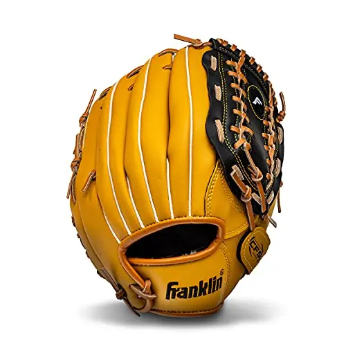 Franklin Sports Fieldmaster youth baseball glove in tan color