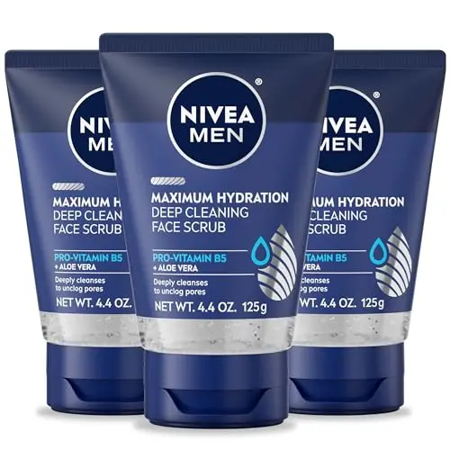 NIVEA MEN Maximum Hydration Deep Cleaning Face Scrub tubes pack