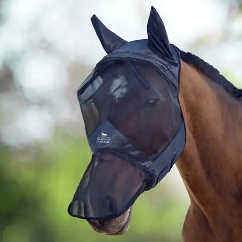Harrison Howard CareMaster fly mask with long nose coverage and full face protection
