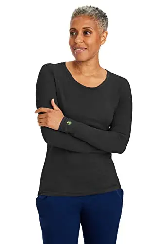 Healing Hands women's underscrub long sleeve tee in black