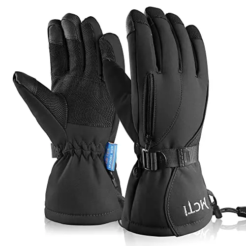MCTi waterproof ski gloves for men with 3M Thinsulate insulation