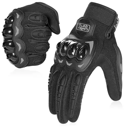 COFIT motorcycle gloves with hard knuckle protection and touchscreen fingertips