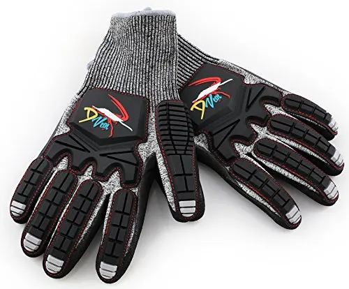 D Vein lobster diving gloves with Kevlar protection in black