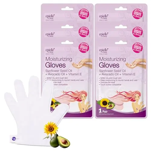 Epielle Moisturizing Hand Masks showing glove design and packaging