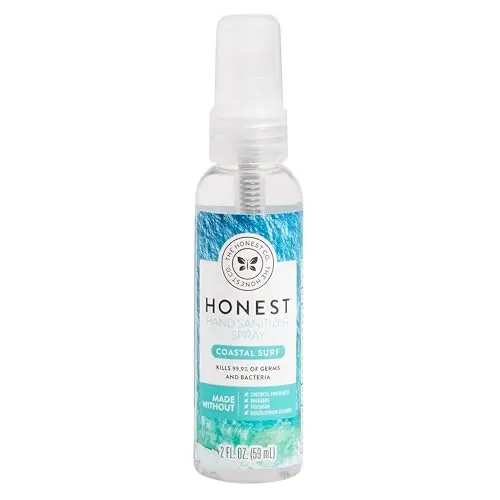 Honest Company plant-based hand sanitizer spray bottle