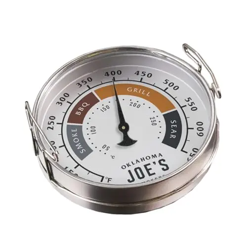 Oklahoma Joe's silver analog surface temperature gauges two-pack