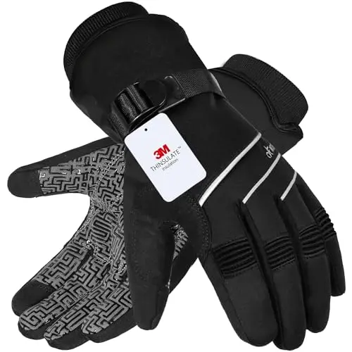 MOREOK waterproof winter gloves with 3M Thinsulate insulation