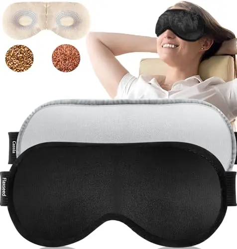 TOPOINT heated eye mask with flaxseed and cassia seed for dry eyes