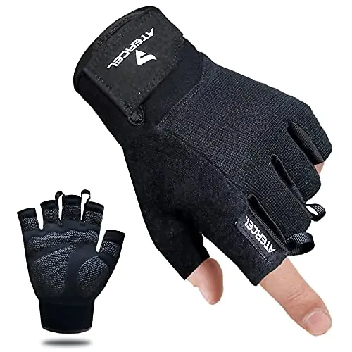 ATERCEL workout gloves with ergonomic palm design and pull loop system