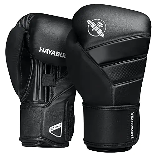 Hayabusa T3 Boxing Gloves in black with dual wrist straps