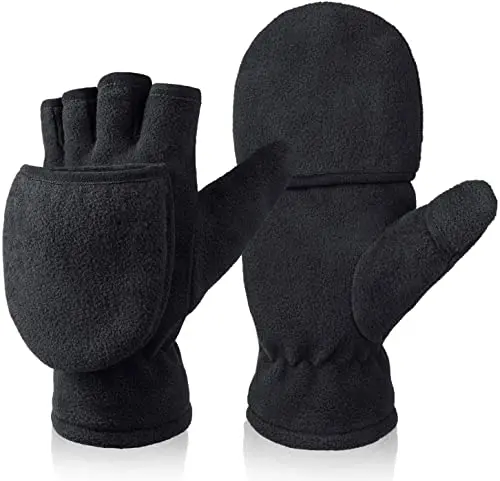 BESSTEVEN convertible winter fingerless gloves with flip-top design