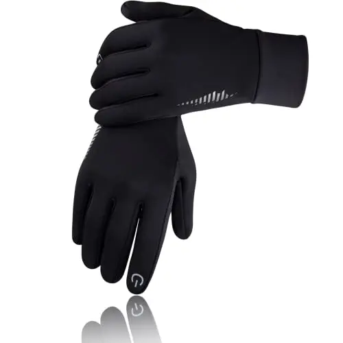 SIMARI winter gloves with reflective patterns and touchscreen fingers