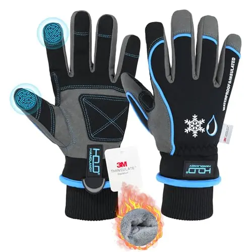 HANDLANDY waterproof insulated work gloves