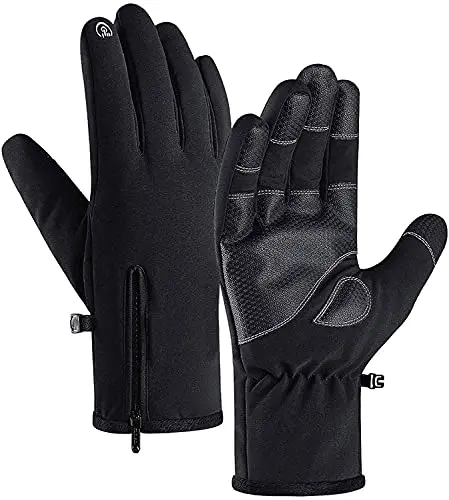 JENIULET 100% Waterproof Winter Gloves with double layers and touchscreen fingers