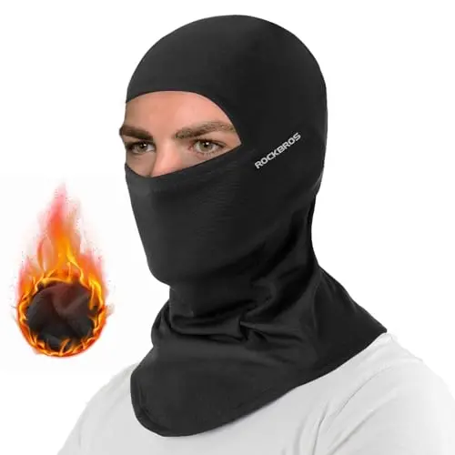 ROCKBROS windproof thermal balaclava ski mask in black