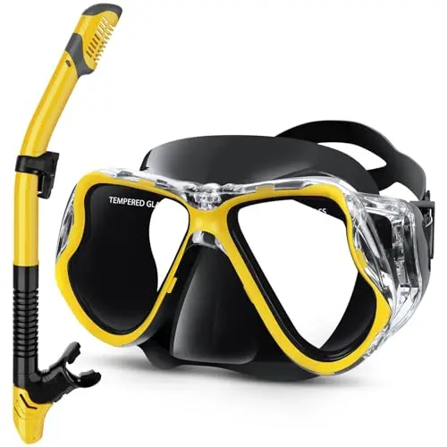 Greatever panoramic snorkel set with anti-fog mask