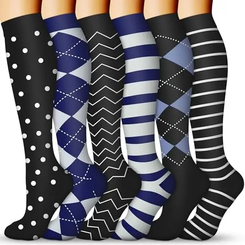 QUXIANG graduated compression socks with moisture wicking properties