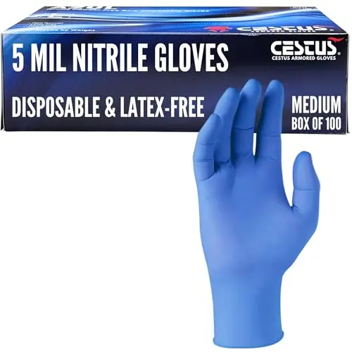 Cestus nitrile disposable gloves for mechanic work