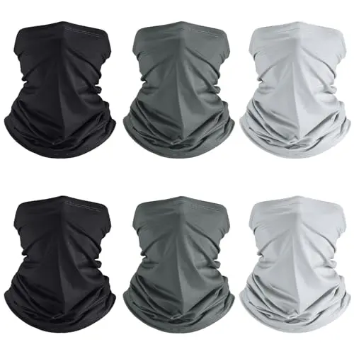 Geyoga 6-piece neck gaiter set for summer UV protection