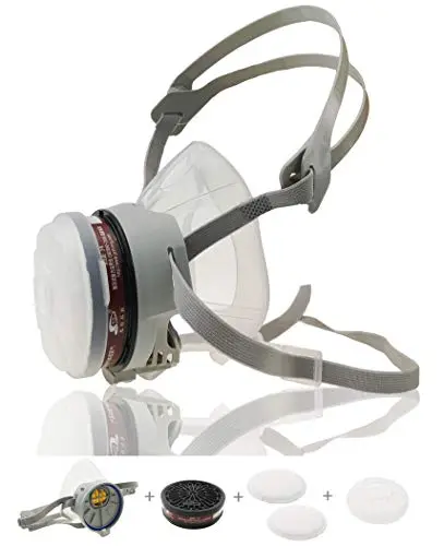 Generic half face reusable respirator for spray painting protection