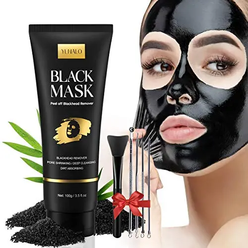 YLNALO Blackhead Remover Kit with charcoal mask and tools