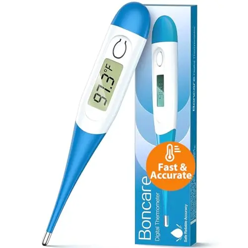 Boncare light blue digital oral thermometer