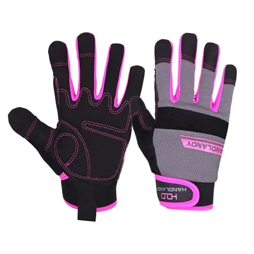 HANDLANDY women's utility work gloves with touchscreen capability