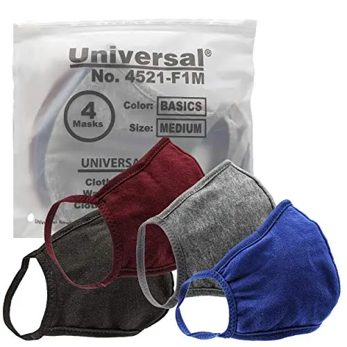 Universal cloth face masks in multiple colors