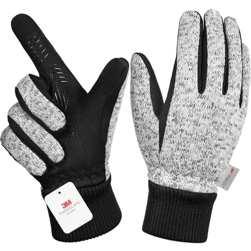 MOREOK winter gloves with 3M Thinsulate insulation for cold weather hiking