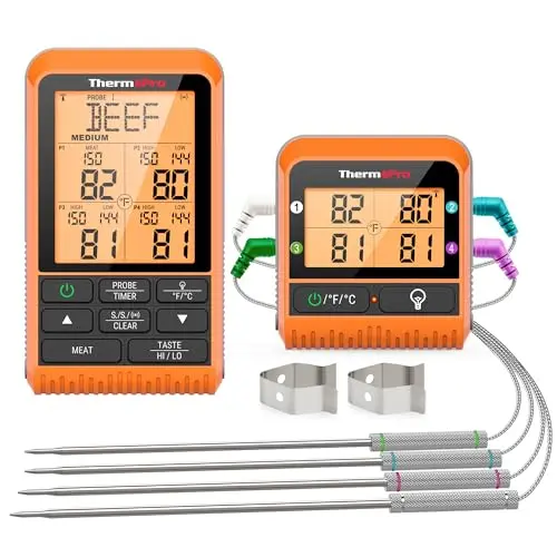 ThermoPro TP829 wireless meat thermometer with four probes
