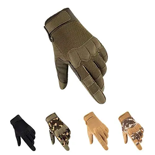 HYCOPROT tactical gloves with knuckle protection and adjustable wrist strap