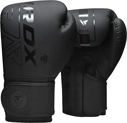 RDX Pro Training Boxing Gloves in black Maya Hide leather