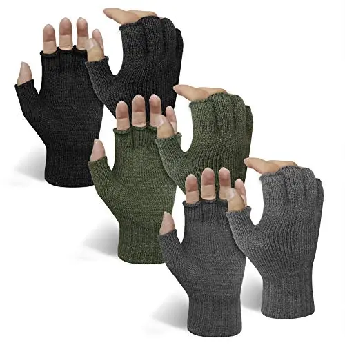 Evridwear fingerless touchscreen gloves showing exposed fingertips