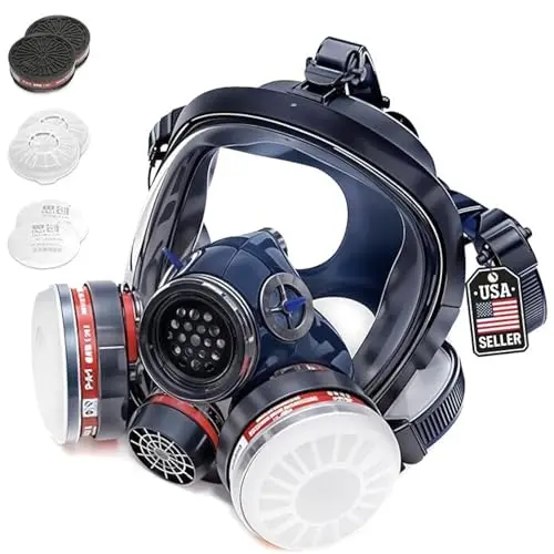 Tesoro full face respirator with anti-fog lens