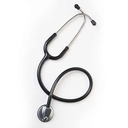 U.S. Army classic single head cardiology stethoscope in black with tunable diaphragm