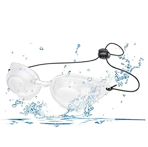 Wahah transparent sleep mask with moisture-recycling pads for dry eye relief